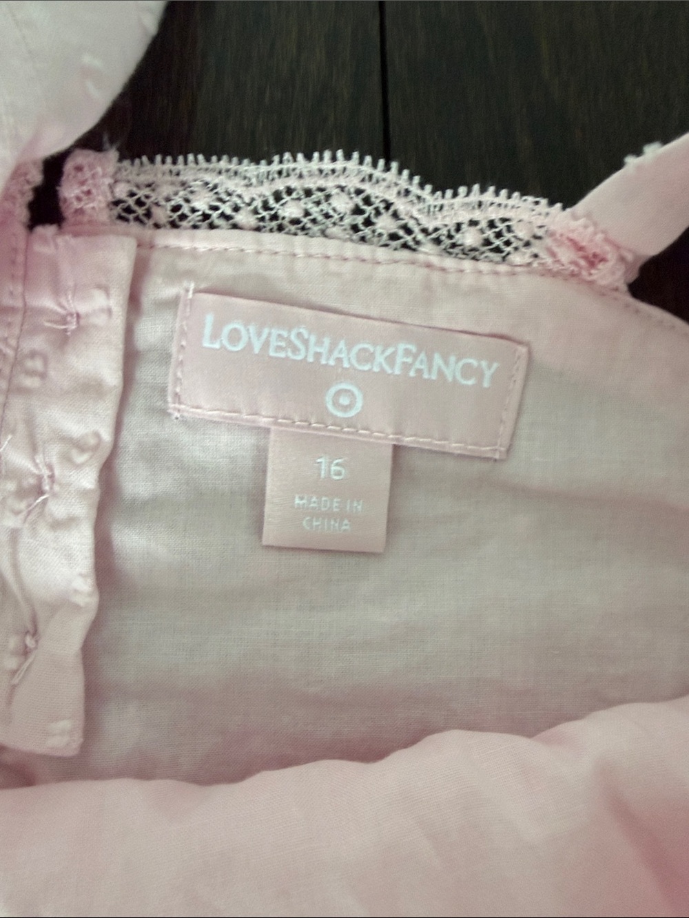 NWT LoveShackFancy x Target Girls Rebecca Pink Alouette Ruffle Tank Top 16 - Picture 4 of 6